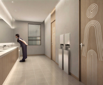 Modern Public Toilet-ID:667613039