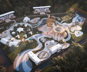 Modern Architectural Bird's-eye View Planning-ID:681040333