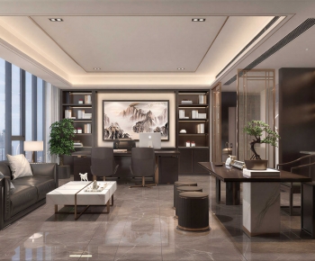 New Chinese Style Manager's Office-ID:395067936