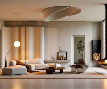 Modern A Living Room-ID:758404023
