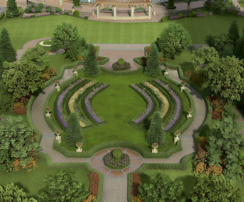 Modern Park Landscape-ID:398684026