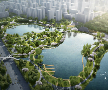 Modern Park Landscape-ID:195558071