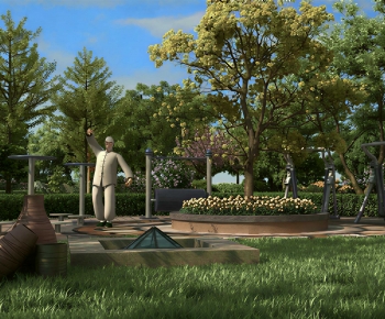 Modern Park Landscape-ID:347435001