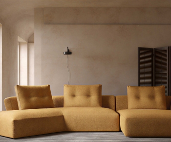 Wabi-sabi Style Corner Sofa-ID:448648935