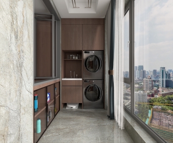 Modern Balcony Laundry Room-ID:533599993