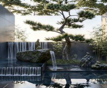 New Chinese Style Rockery Waterscape-ID:749124059