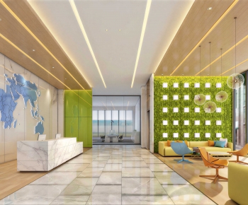 Modern Office Reception Desk-ID:857683909