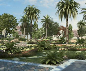 Modern Park Landscape-ID:739221107