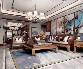Chinese Style A Living Room-ID:738358971