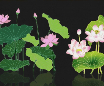 Modern Flowers And Grass-ID:328042033