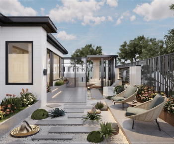 Modern Courtyard/landscape-ID:402335884