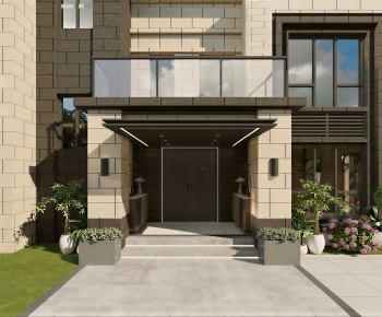 Modern Facade Element-ID:386691173