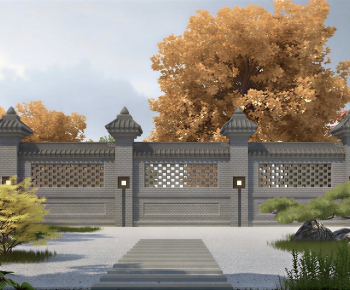 New Chinese Style Courtyard/landscape-ID:985413075