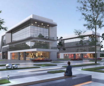 Modern Appearance Of Commercial Building-ID:447886943