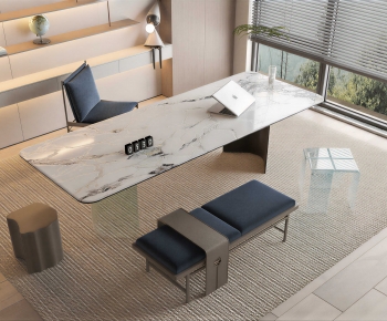 Modern Computer Desk And Chair-ID:505913024