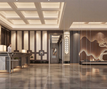 New Chinese Style Lobby Hall-ID:228240573