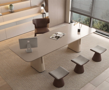 Modern Computer Desk And Chair-ID:619164944