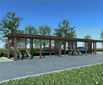 Modern Outdoor Parking Lot-ID:568404918