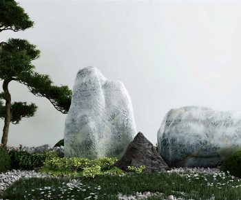 New Chinese Style Rockery Waterscape-ID:399323944
