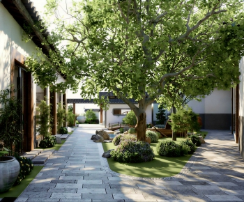 New Chinese Style Courtyard/landscape-ID:609199051