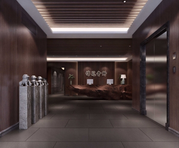 New Chinese Style Office Reception Desk-ID:454214104