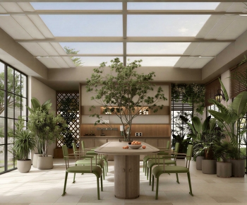 Wabi-sabi Style Dining Room-ID:108361019