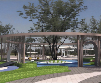 Modern Park Landscape-ID:496759469