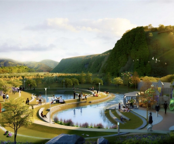 Modern Park Landscape-ID:581254964