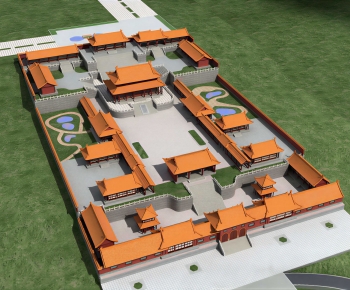 New Chinese Style Ancient Architectural Buildings-ID:760735037