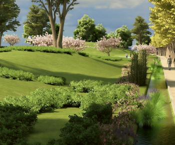 Modern Park Landscape-ID:153510095