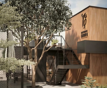 Modern Appearance Of Commercial Building-ID:735456944
