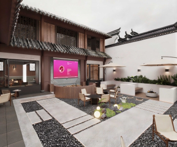 New Chinese Style Courtyard/landscape-ID:137422085