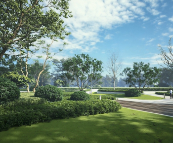 Modern Park Landscape-ID:662194013