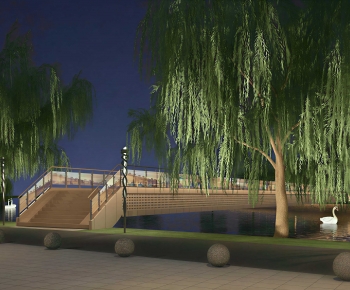 New Chinese Style Park Landscape-ID:203370094