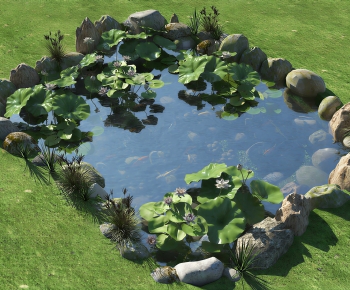 New Chinese Style Rockery Waterscape-ID:631352908