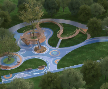 Modern Park Landscape-ID:777259114