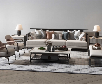 New Chinese Style Sofa Combination-ID:236628068