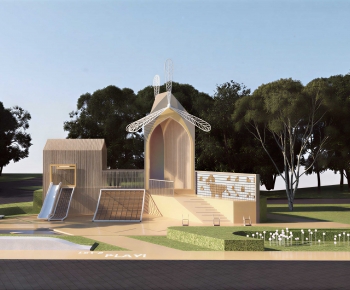 Modern Park Landscape-ID:553298001
