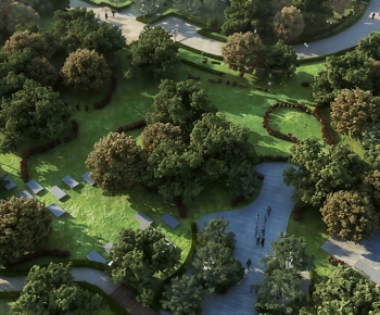 Modern Park Landscape-ID:445460083