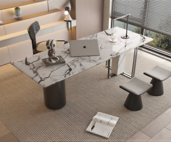 Modern Computer Desk And Chair-ID:637485036
