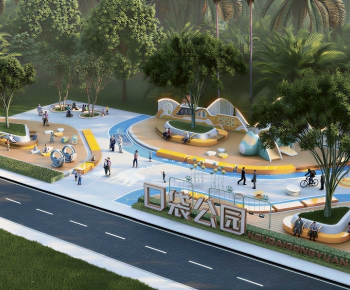 Modern Park Landscape-ID:246954926