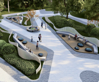 Modern Park Landscape-ID:968439695