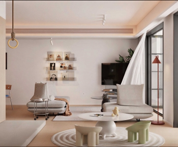 Modern A Living Room-ID:497441054