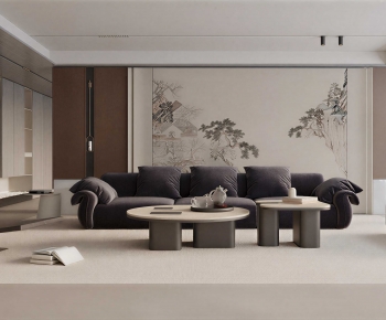 New Chinese Style A Living Room-ID:229990512