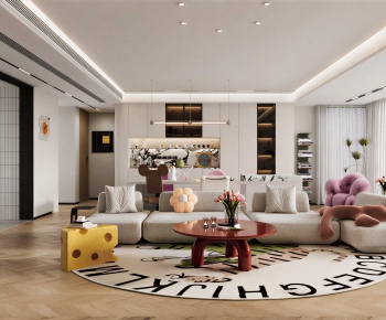 Modern A Living Room-ID:439322956