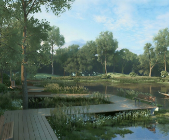 Modern Park Landscape-ID:161966097