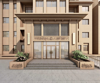 New Chinese Style Facade Element-ID:147125965