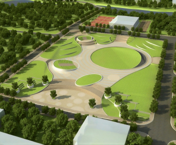 Modern Park Landscape-ID:600778101