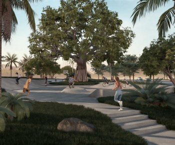 Modern Park Landscape-ID:825133093