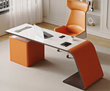 Modern Office Desk And Chair-ID:209330087
